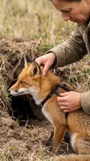 Journey Underground: A Fox’s Point of View Inside the Den! 🦊🔦 #shorts #fox