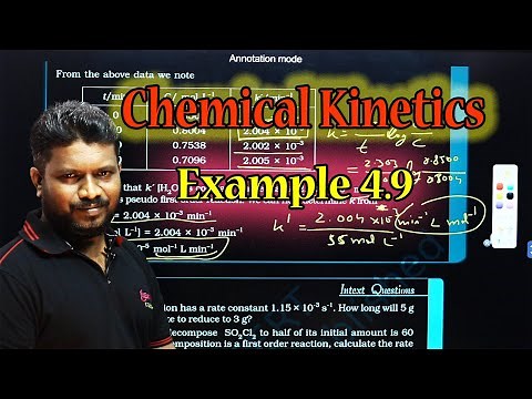 9. Chemical Kinetics Example 4.9 Pseudo first order reaction solution