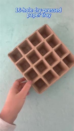 16-cell seedling tray made of environmentally friendly and biodegradable paper, available in stock.#pulp #Degradable #Manufacturer #recoverable #factory