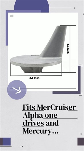 Watch Trim Tab Anode for MerCruiser Alpha one & Mercury Outboard on Amazon Live