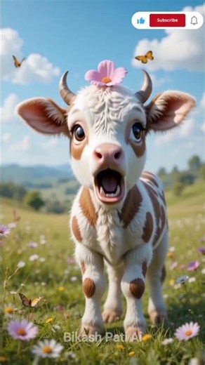 Cow Sound 🐄 | Baby Calf Voice & Real Desi Cow Mooing in Indian Village | Animal Sounds #shorts