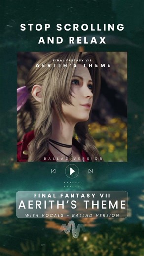 Relax with Aerith's Theme Ballad Version #videogamemusic #gamemusic #music #finalfantasyvii #aerith