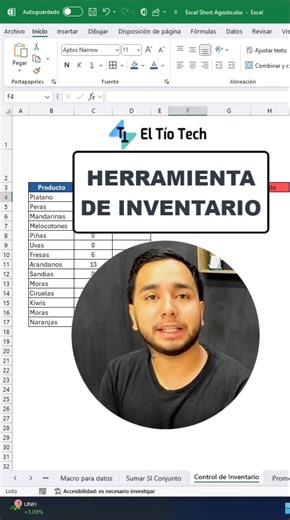 214K views · 3.5K reactions | Inventario inteligente sin macros 易 #ElTioTech #Excel #excellence #exceltutorial #inventario | El Tio Tech | Facebook