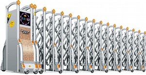 [Hot Item] Collapsible Sliding Gate Electric Stainless Steel Remote Control Automatic Sliding Door Electric Retractable Door