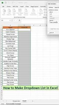 Create Drop Down List in Excel in Just 2 Minutes | Beginner Friendly Tutorial ⚡