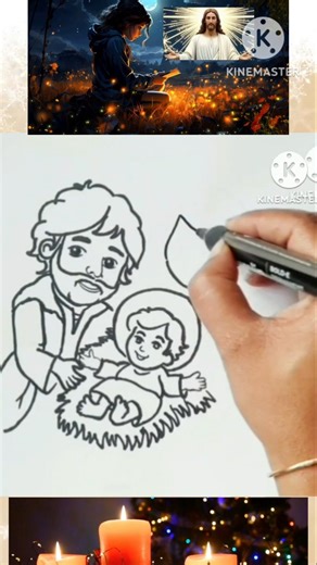 Jesus birth drawin #nativity drawing