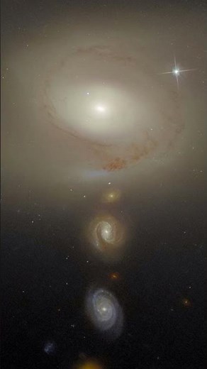 ONE OF THE MOST INCREDIBLE GALAXY MERGERS TAKEN BY THE HUBBLE SPACE TELESCOPE #shorts