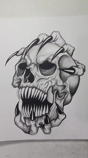 Evil Skull Drawing Tutorial for TikTok Artists