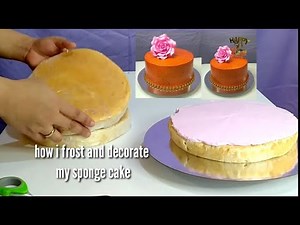 Birthday cake decorating with super soft sponge cake | Cake decorating tutorial