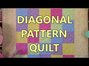 Big Block Quilt | The Sewing Room Channel | Beginners Quilt | Diagonal Pattern Quilt