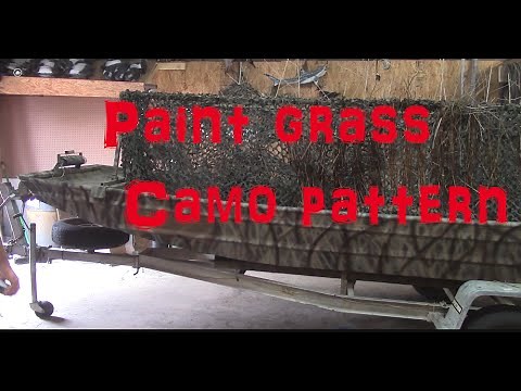 Duck Boat build part 1 paint camo grass pattern