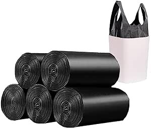 Small Black Trash Bags,Thicken Value 4 Gallon Trash Bag with Handle,100 Counts Small Garbage Bags Wastebasket Trash Can for Bathroom Bedroom Office Kitchen