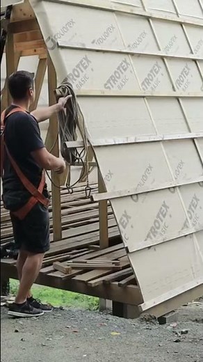 A frame house building process