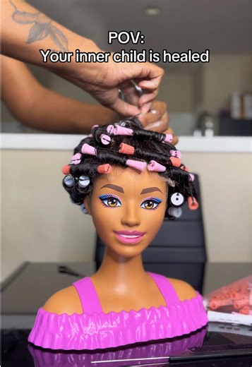 Nostalgic Doll Hairstyles with Paper Rollers