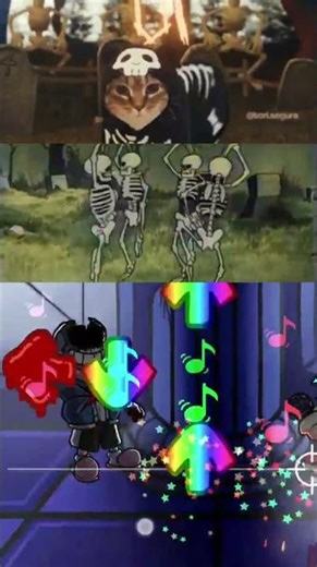 Spooky Scary Skeleton x OIIA Cat - FNF Skeleton Bros Mod #fnf #skeleton #oiiacat #shortsviral