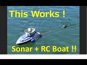 This works ! Fish Finder (Deeper Sonar) + RC Boat! Fishing gadget experiment.