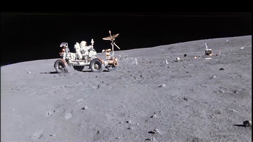 Apollo 16 'Grand Prix' Rover Test on the Moon HD 60FPS StabilisedSee comments for full videoDuring the Apollo 16 mission in April 1972 the crew were tasked with putting the Lunar Roving Vehicle through a series of tests to asses its capabilities.Commander John Young drove the electrically powered rover through a series of maneuvers—including S-turns, hairpin turns, hard stops, and acceleration to "high" speeds of roughly 6–11 mph (10–18 km/h)—while Charles Duke (lunar module pilot) filmed it wit