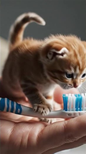 He Squeezed Toothpaste… But a Real Cat Came Out! 😺🪥 | The Toothpaste Cat #shorts
