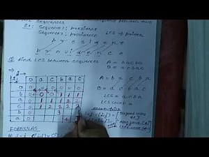 Longest common Subsequence using dynamic programming in design and analysis of algorithm