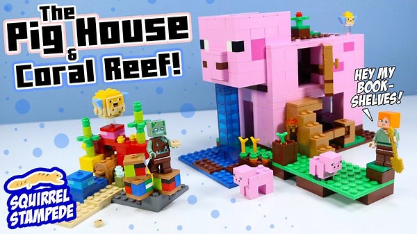 Lego Minecraft The Pig House And Coral Reef Set Review 2021