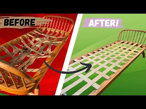 Re-webbing Ercol day bed - Method, how to