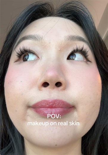 Real skin has textures and it’s still beautiful 😌 #acnepositivity #makeup #realskin