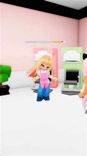 Lara sabotaged the hair salon...💔😭#robloxshorts #roblox