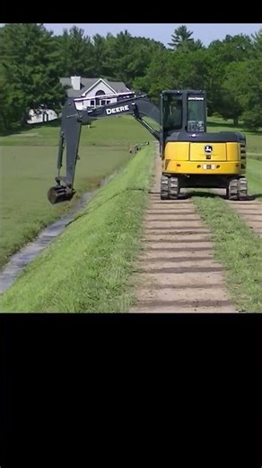 John Deere Mini Excavator Ditching