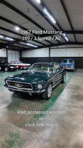 1967 Ford Mustang / 289 / 3 Speed / AC Click the link to view this vehicle on our website: https://www.pcclassiccars.com/inventory/1967-ford-mustang-289-3-speed-ac | PC Classic Cars