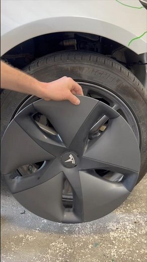 How To Remove Tesla Model 3 Hubcaps! #tesla #model3 #autobody #howto #collisionrepair
