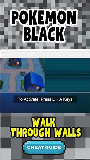 Pokemon Black Walk Through Walls Cheat Guide #short #nds #pokemon #cheats #walkthroughwalls