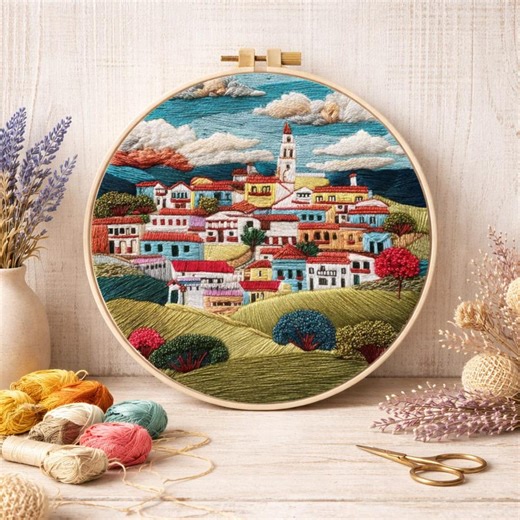 DIY Embroidery Kit for Beginners – Modern Handmade Craft Kit With Pattern & Threads - Etsy