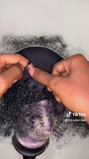 Afro wig tutorial #afro #afrohair #afrowig #afrohairstyle