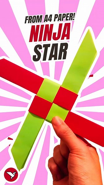 DIY Ninja Star from A4 Paper – Easy Origami Shuriken Tutorial!