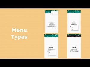 Four Menu Types Tutorial in Android
