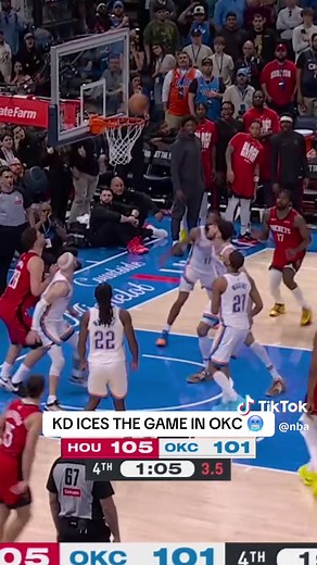 KD Ices the Game Against Rockets in OKC