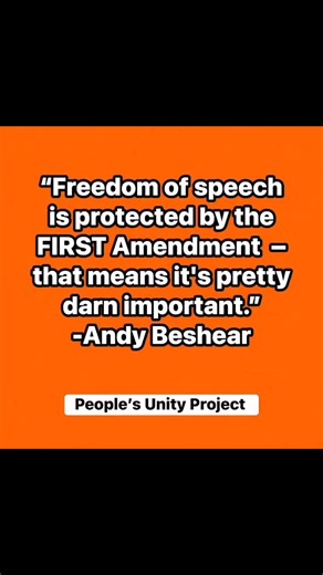 Freedom of speech is the backbone of a free society. | People’s Unity Project