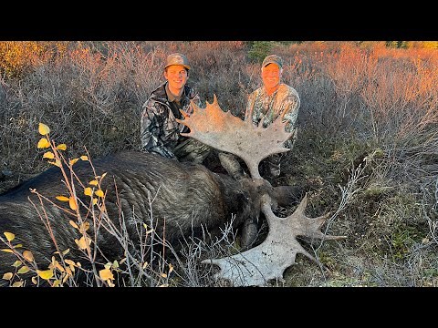 Another Moose with my Dad, our typical fly in Alaskan moose hunting adventure