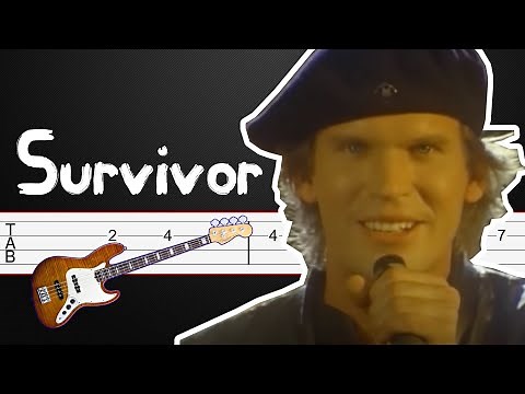 Eye Of The Tiger - Survivor Bass Guitar Tabs, Bass Guitar Tutorial