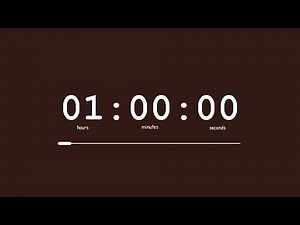 🤎 1 Hour Timer |🥥 Coconut Brown Aesthetic | No Music Countdown