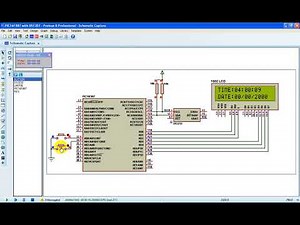 PIC16F887 + DS3231 RTC - Proteus simulation