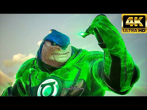 King Shark Becomes Green Lantern Transformation Scene - Suicide Squad Kill The Justice League (2024)