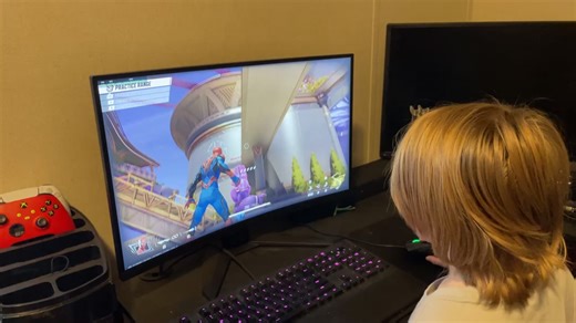 Christopher Weaver on Instagram: "He’s learning how to use the mouse and keyboard."