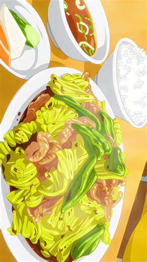 Shi Zuku on Instagram: "what's your comfort food? 🍲 anime: Food for The Soul, Food Wars, Kimi No Na Wa . . . 🌧️☔: #studioghibli #animefood #animeedits #aestheticedits #foodasmr"