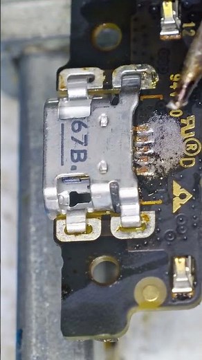 repair micro usb step by step #soldering #microsoldering