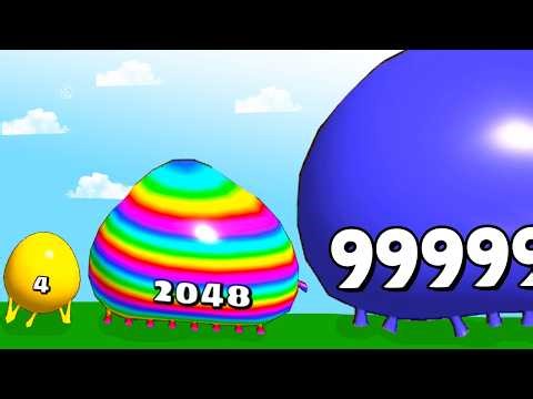 BLOB MERGE 3D - 2048 Combine Balls (Full Gameplay) | Satisfying Math Games