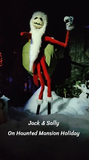 Jack & Sally on Haunted Mansion Holiday at Disneyland!