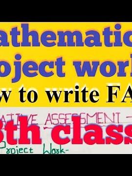 8th class FA-2 Mathematics project work ఎలా వ్రాయాలి?💯✍️👍