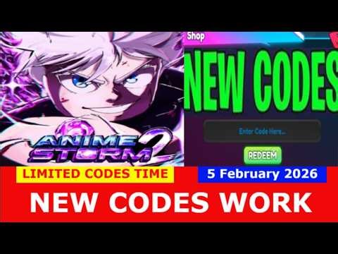 *NEW CODES* [RELEASE] Anime Storm Simulator 2 ROBLOX | LIMITED CODES TIME | February 5, 2026