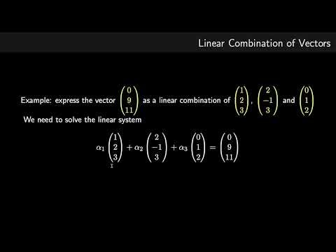 Linear Combination of Vectors